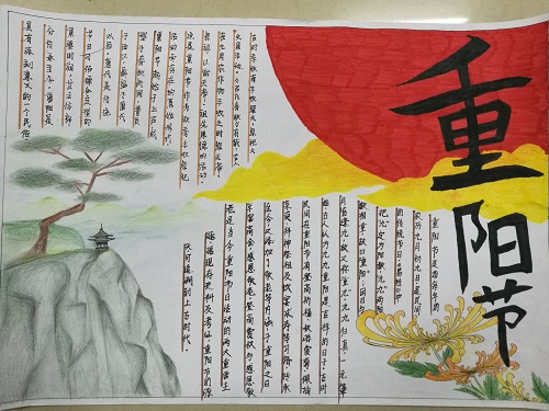 淄博七中开展我们的节日61重阳节主题手抄报活动