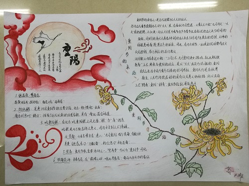 淄博七中开展我们的节日61重阳节主题手抄报活动